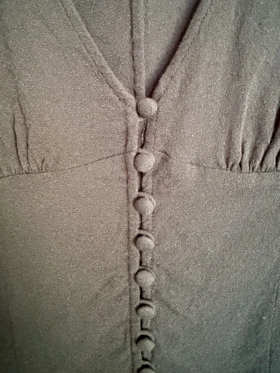 Aritzia Spellbound Black Blouse | Bell Sleeves | Vneck | Size S - Picture 4 of 7